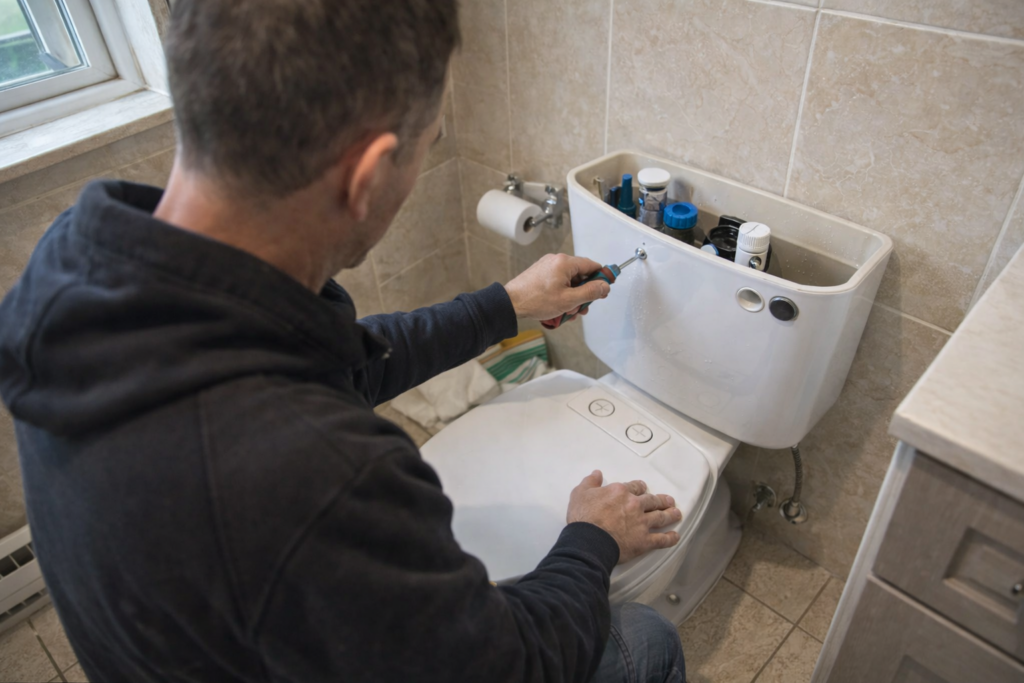 toilet-repair-by-licensed-plumber-bc-in-bathroom