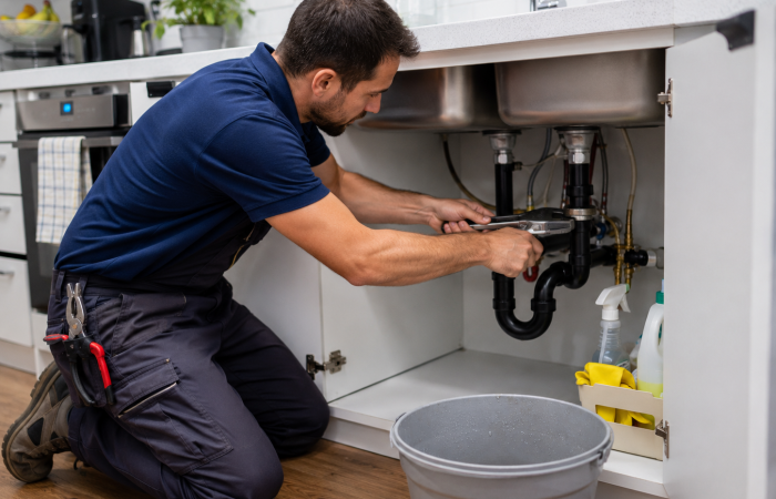 langley-bathroom-renovation-plumber-fixing-sink-pipe