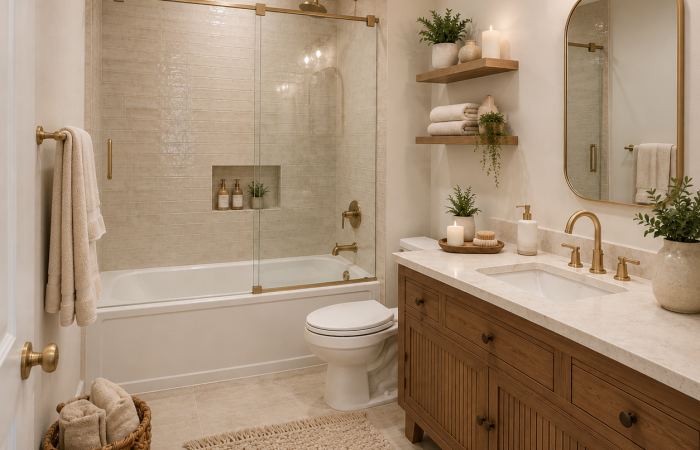 modern bathroom design peace arch plumbing heating