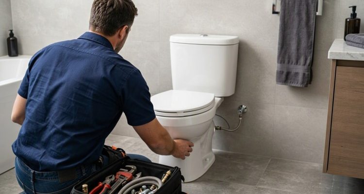 Expert Toilet Repair Service at Work
